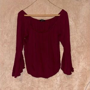 Off the shoulder Lantern sleeve shirt